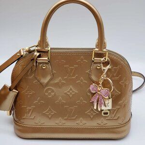 Authentic Louis Vuitton Lock & Key with unbranded Ribbon Bagcharm, Keycharm